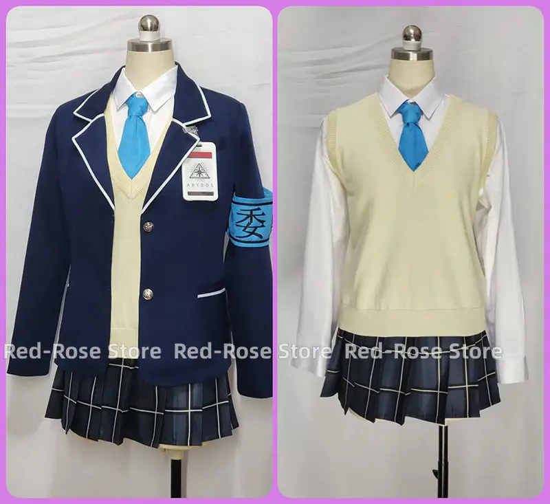 Okusora Ayane Косплей Костюм Игра Синий Архив Платье Пальто Рубашка Юбки Хэллоуин