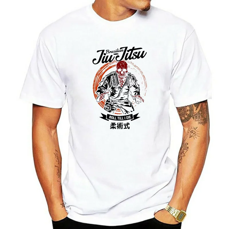 2020 New Mens Roll Til I Die Jiu Jitsu T Shirt Brazilian BJJ Tee Martial Arter Top Shirts