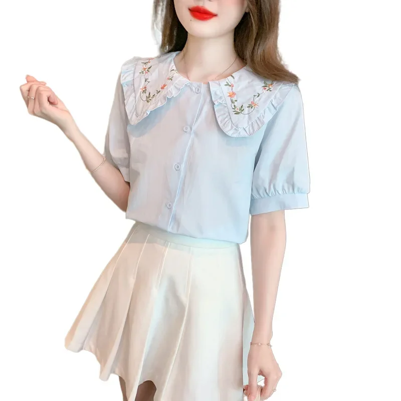 2024 модный вышитый облегающий Женский мягкий Элегантный Простой Топ во