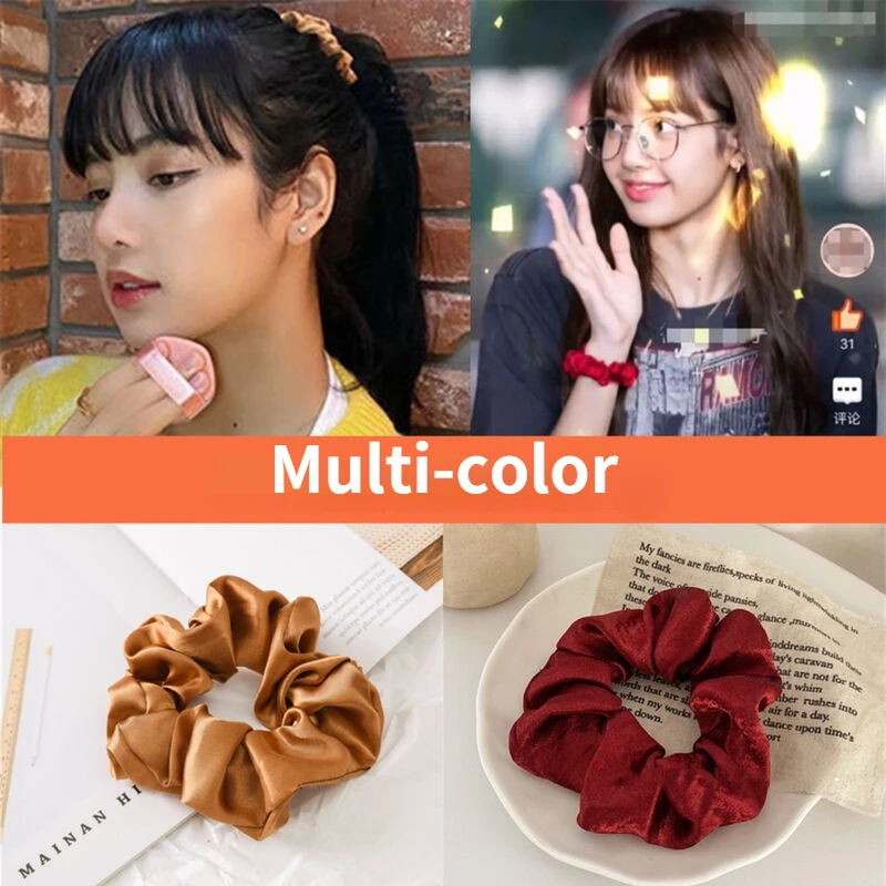 

Женская шелковая резинка для хвоста, 3,9 дюйма, разноцветная эластичная повязка на голову ручной работы, аксессуары для волос, новинка 2022