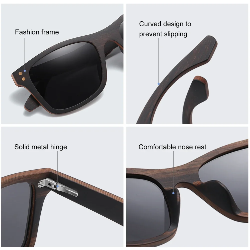 Мужские солнцезащитные очки LDMZYJ брендовые дизайнерские ручной работы из дерева