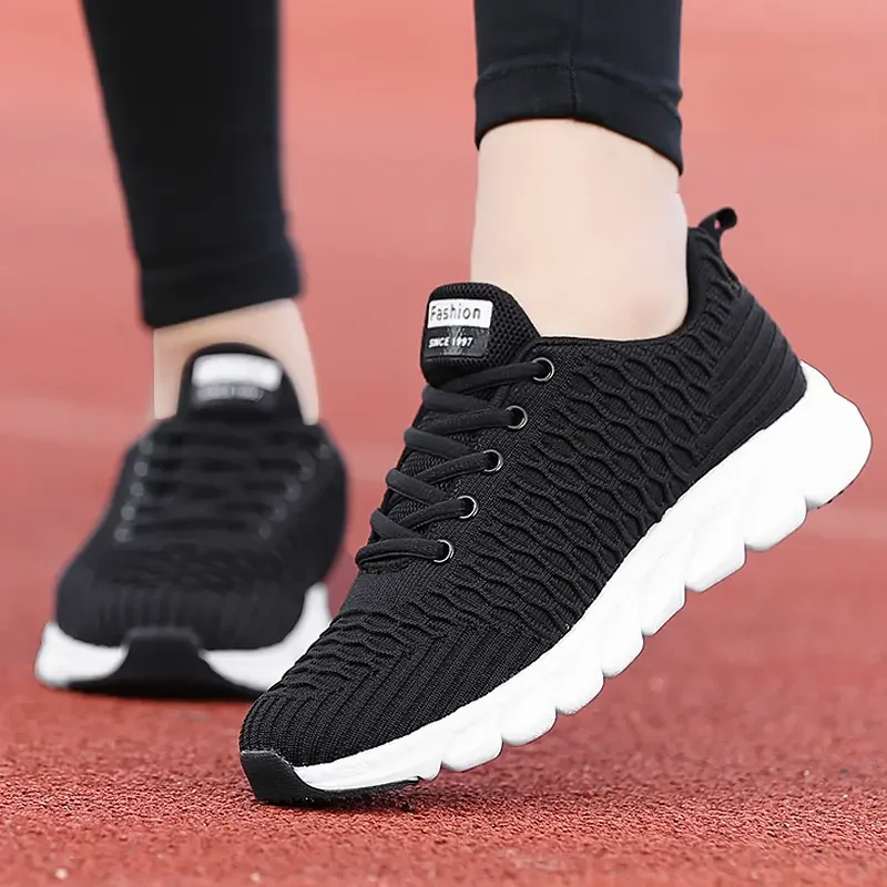 

New Mesh Women Sneakers Breathable Flat Shoes Woman Lightweight Sports Shoes Non-slip Running Footwear Zapatillas Mujer Casual