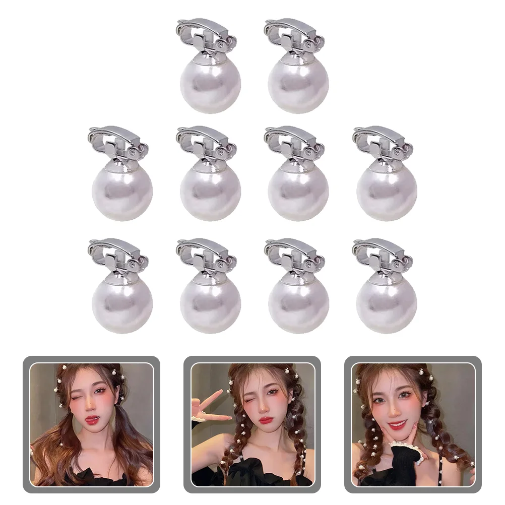 

10 Pcs Wedding Women Elegant Gift Hair Pearls Braid Hair Clips for Girl Women