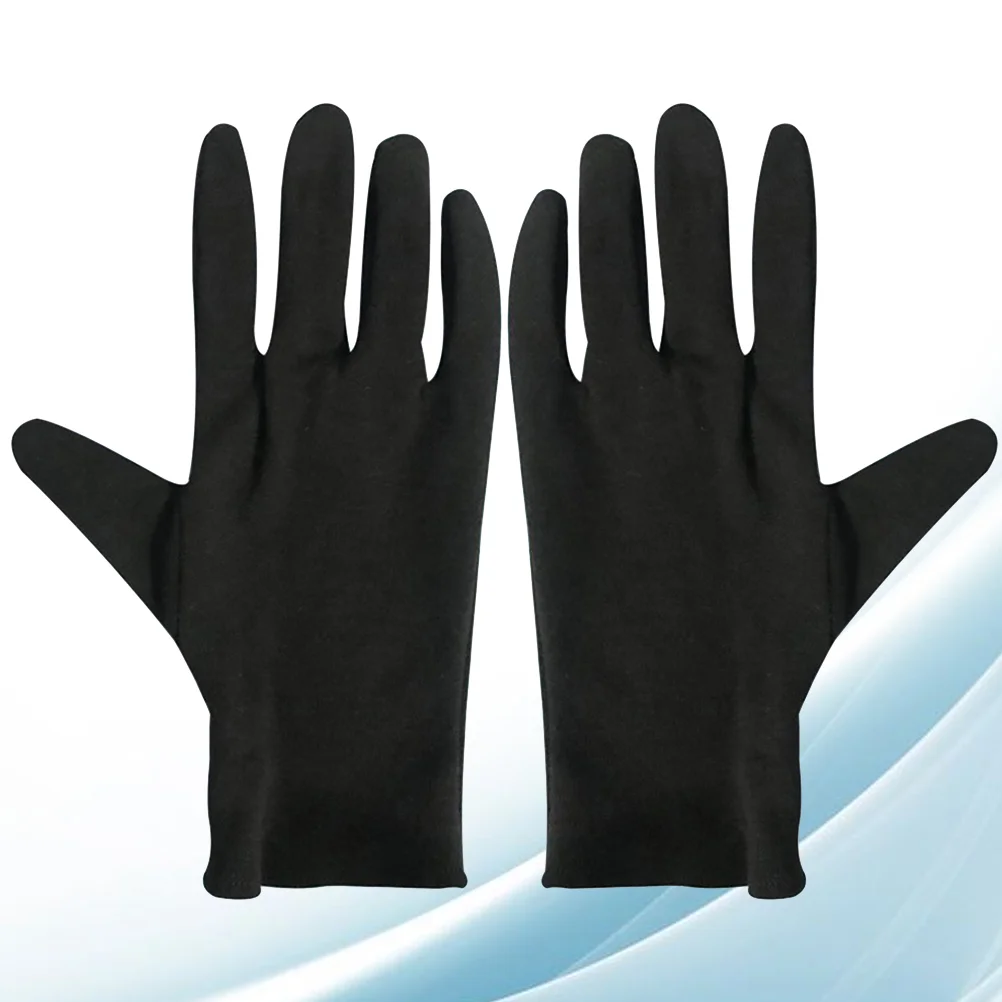 

12 Pairs Uniform Jewelry Silver Inspection Touching Dry Hand Handling Archival Inspection for Men Large