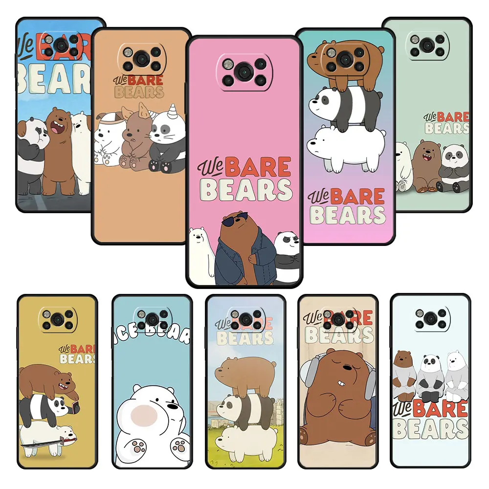 

Easy Art We Bare Bear Phone Case For Xiaomi Poco X3 NFC X4 M3 C40 Pro For MI 9 8 12 11 9T 10T CC9 Lite Note 10 Shell
