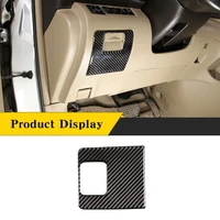 real carbon fiber interior trim sticker for main drivers side lower storage panel frame cover for toyota highlander 2009 2013