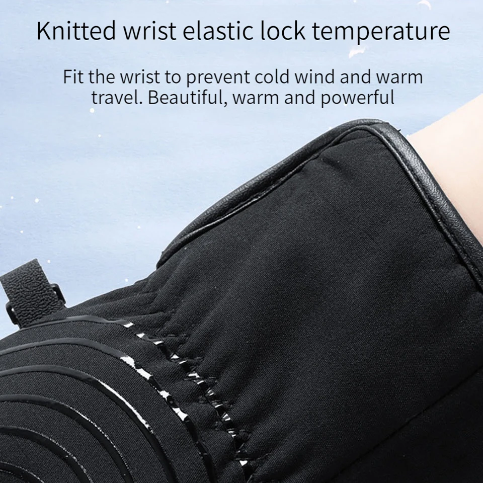 Зимние велосипедные водонепроницаемые Нескользящие перчатки с сенсорным