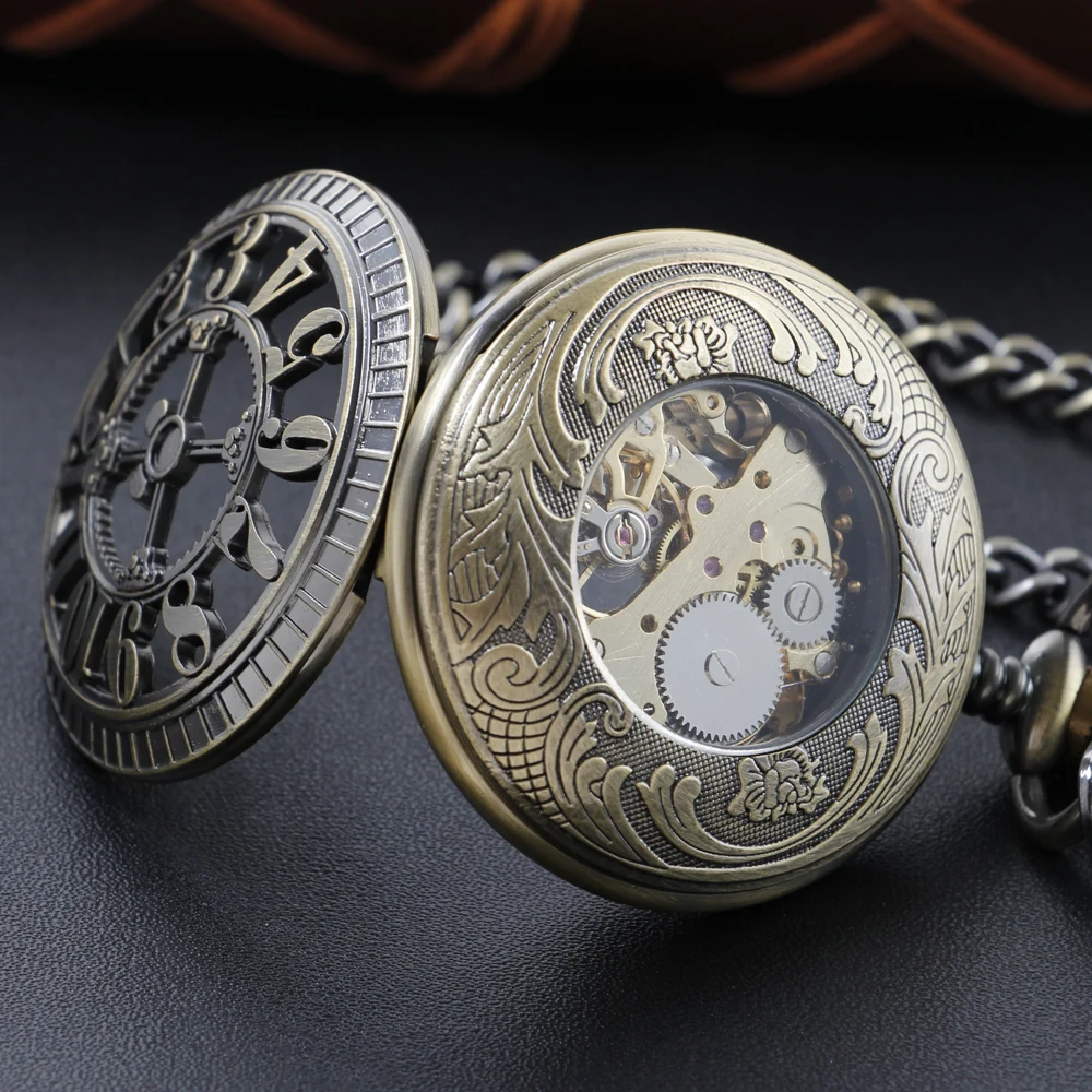 Arabic Digital Mechanical Pocket Watch High Quality Unisex Necklace Pendant Jewelry Gift for Men and Women Religio Masculino