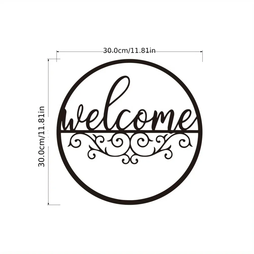 Привлекательный металлический знак приветствия для зоны входной двери: