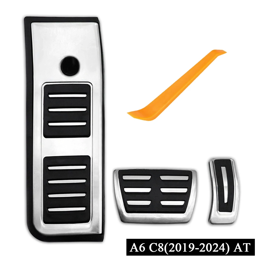 

Автомобильные педали LULECI для Audi AT MT 2009-2024 A4 B8 B9 A6 C7 C8 Q5, накладки на педаль акселератора из нержавеющей стали