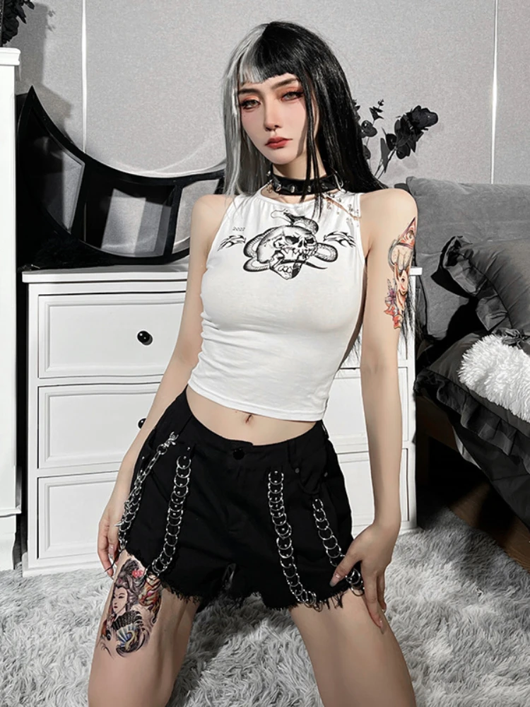 Топ женский летний облегающий без рукавов с круглым вырезом |