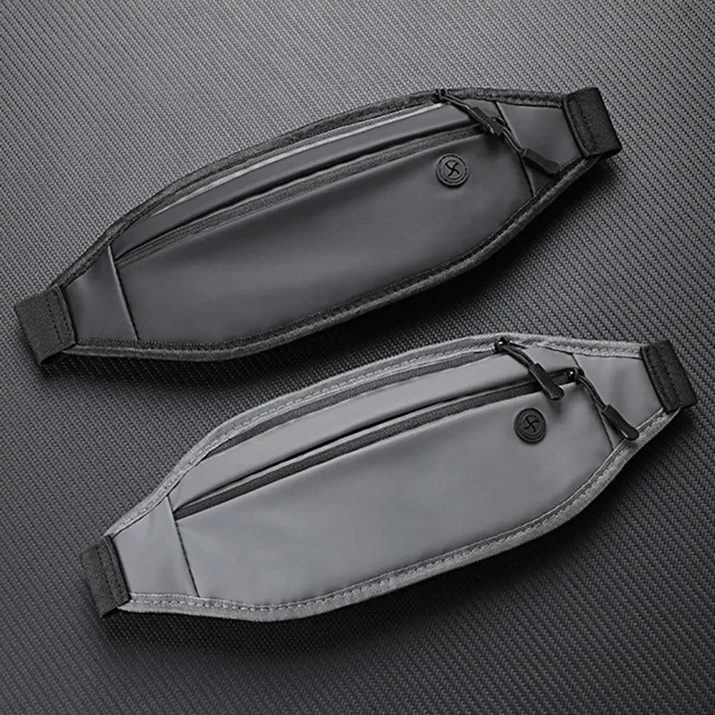 

Practical Earphone Hole Design Waist Bag Sport Waistbag Metal Zipper Breathable