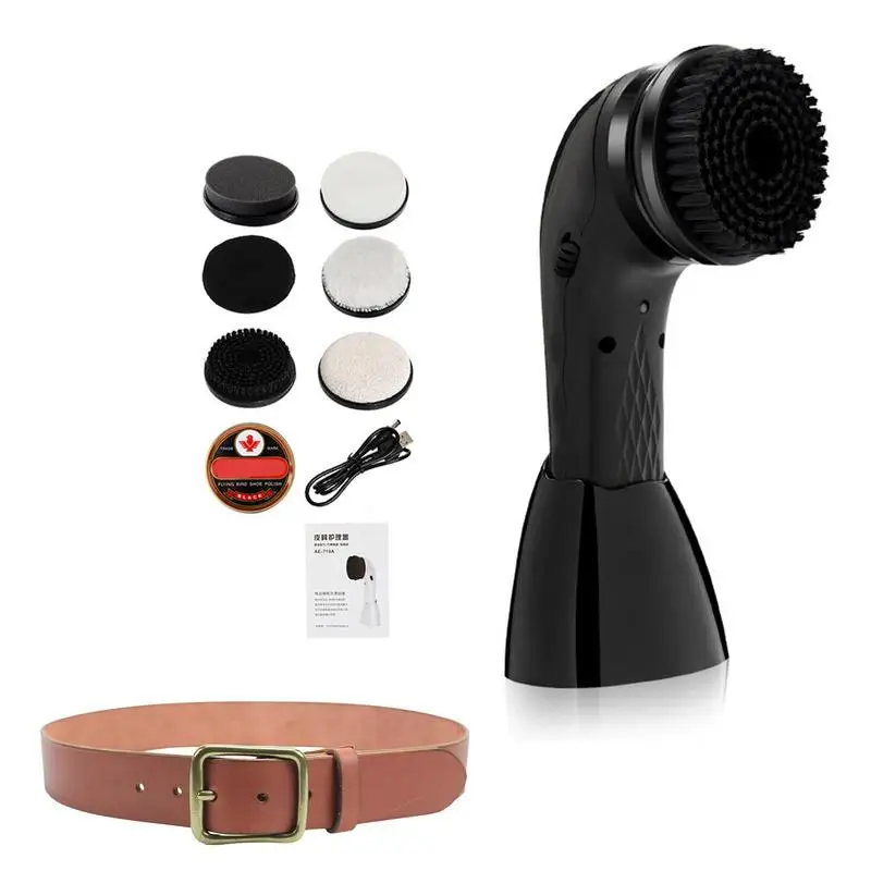

Handheld Automatic Electric Shoe Brush Multifunctional Shine Polisher With 6 Brush Heads For Cleaning And Polishing Rechargeable