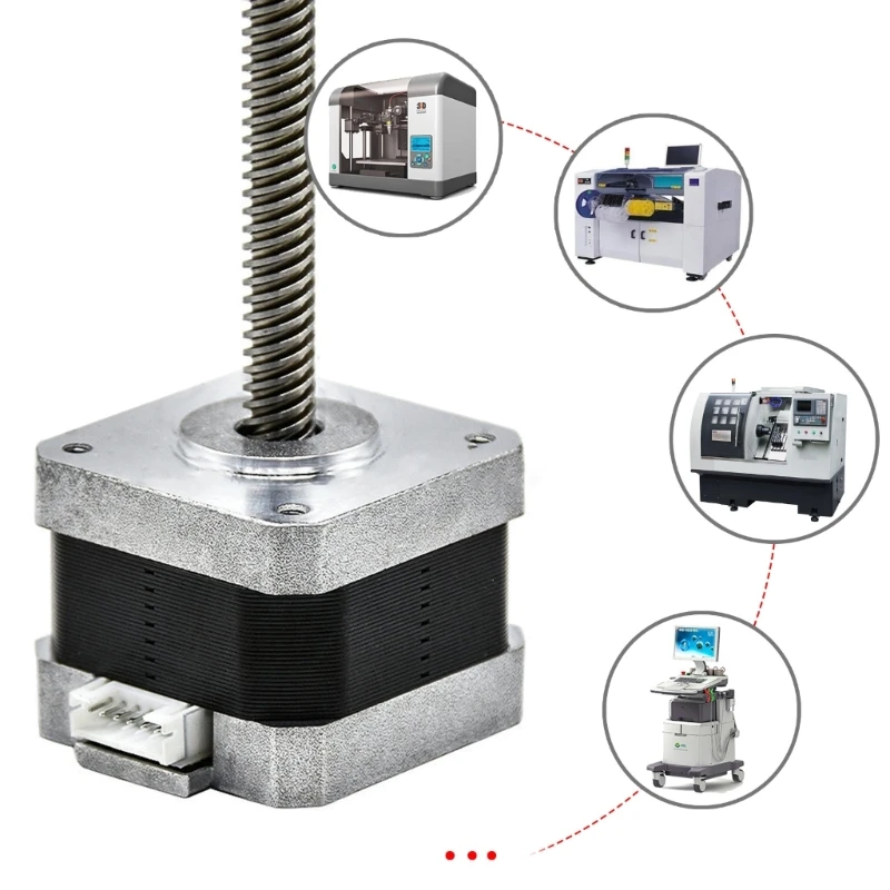 

Nema17 Шаговый двигатель с винтом T8 8 мм 300 мм 42 Двигатель для 3D-принтера Прямая поставка