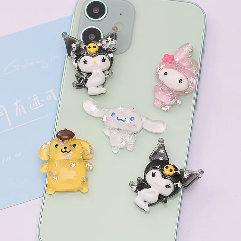 

10 шт. Diy аниме My Melody Корица пурин Kuromi 3D крем Клей Diy Смола строительные материалы аксессуары подарки игрушки