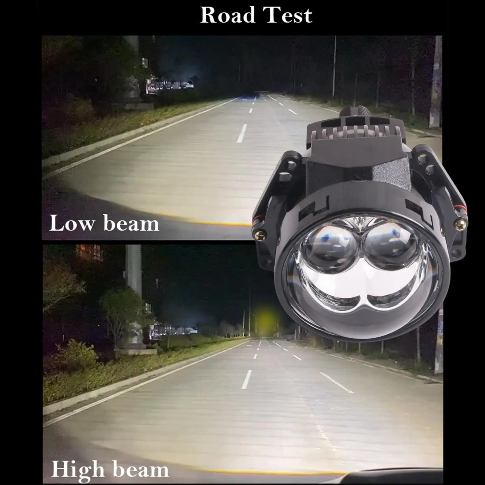 

car LED Lens Headlight for Adapter Aluminum Low high LED Light Replacement Vehicle Automobile light