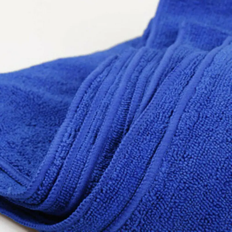 

1pc Large Towel Edgeless Absorbent Microfiber Auto Detailing Dusting Rag Car Lightweight Tools Blue Soft Cloths