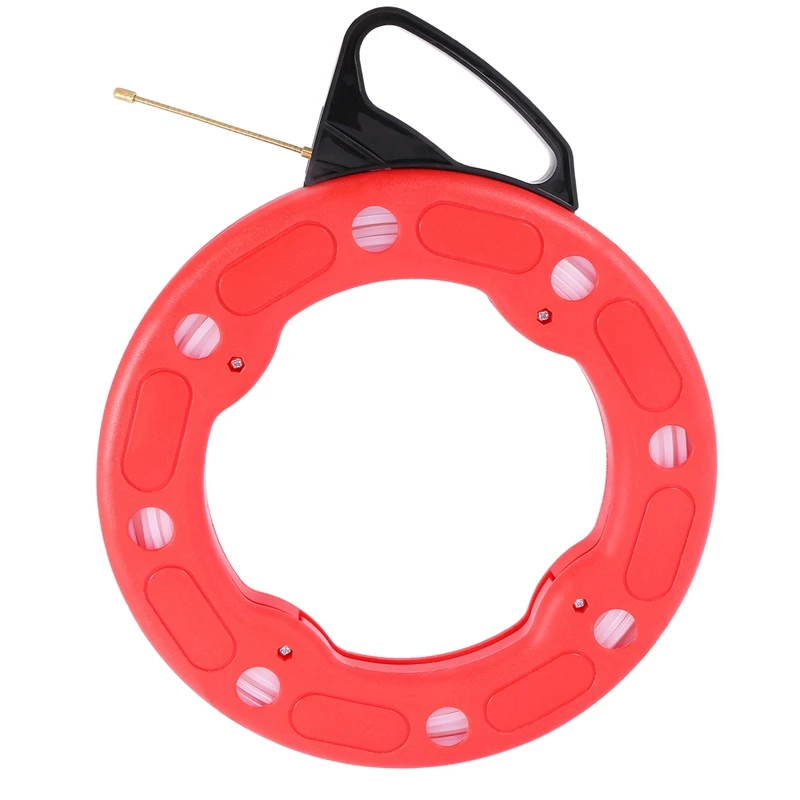 

New 100Ft Fish Tape Reel Wire Pulling Tools 30M Electrical Cable Puller Reel Puller