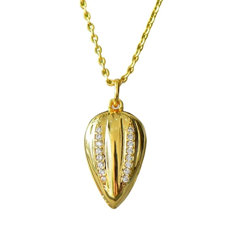 Медная инкрустированная Hetian Jade White Quack Laicai модная подвеска