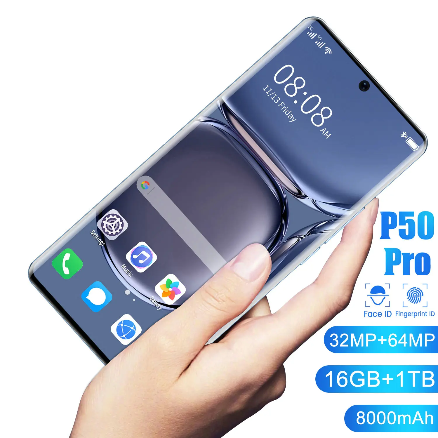 

New Arrivals Original P50 Pro Smartphone 16GB 1TB Unlocked Mobile Phones Global Version Celulares smartphones 5G Phone