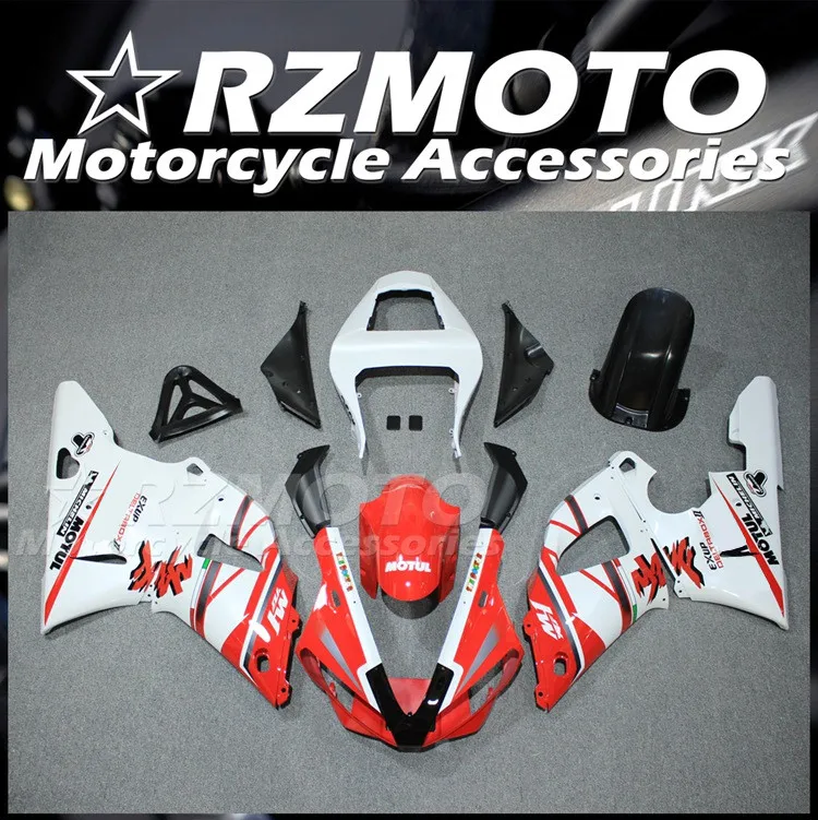 

New ABS Motorcycle Fairings Kit Fit for YAMAHA YZF- R1 2000 2001 00 01 Bodywork set Red White Nice