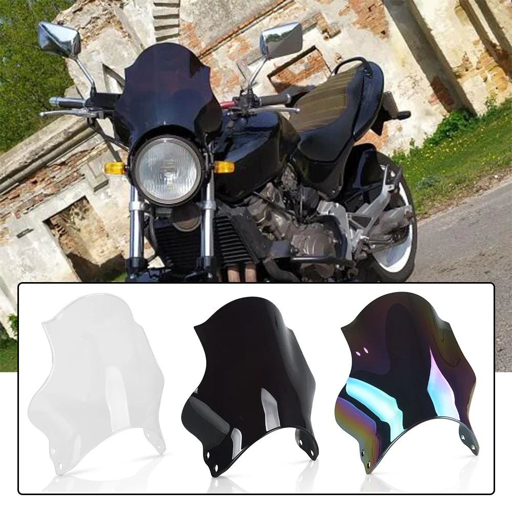 For Honda Hornet CB400 CB600 CB750 CB900 CB919 CB250 Hornet Motorcycle Windshield Round Headlight Windscreen Wind Shield Screen