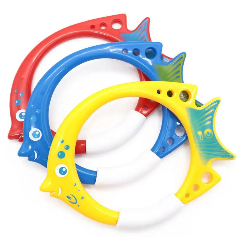 

3 PCS Children's Swimming Pool Playing Outdoor Inflatable Swiming Ring Toys Diving Training Ring Toys Swinming Equipment