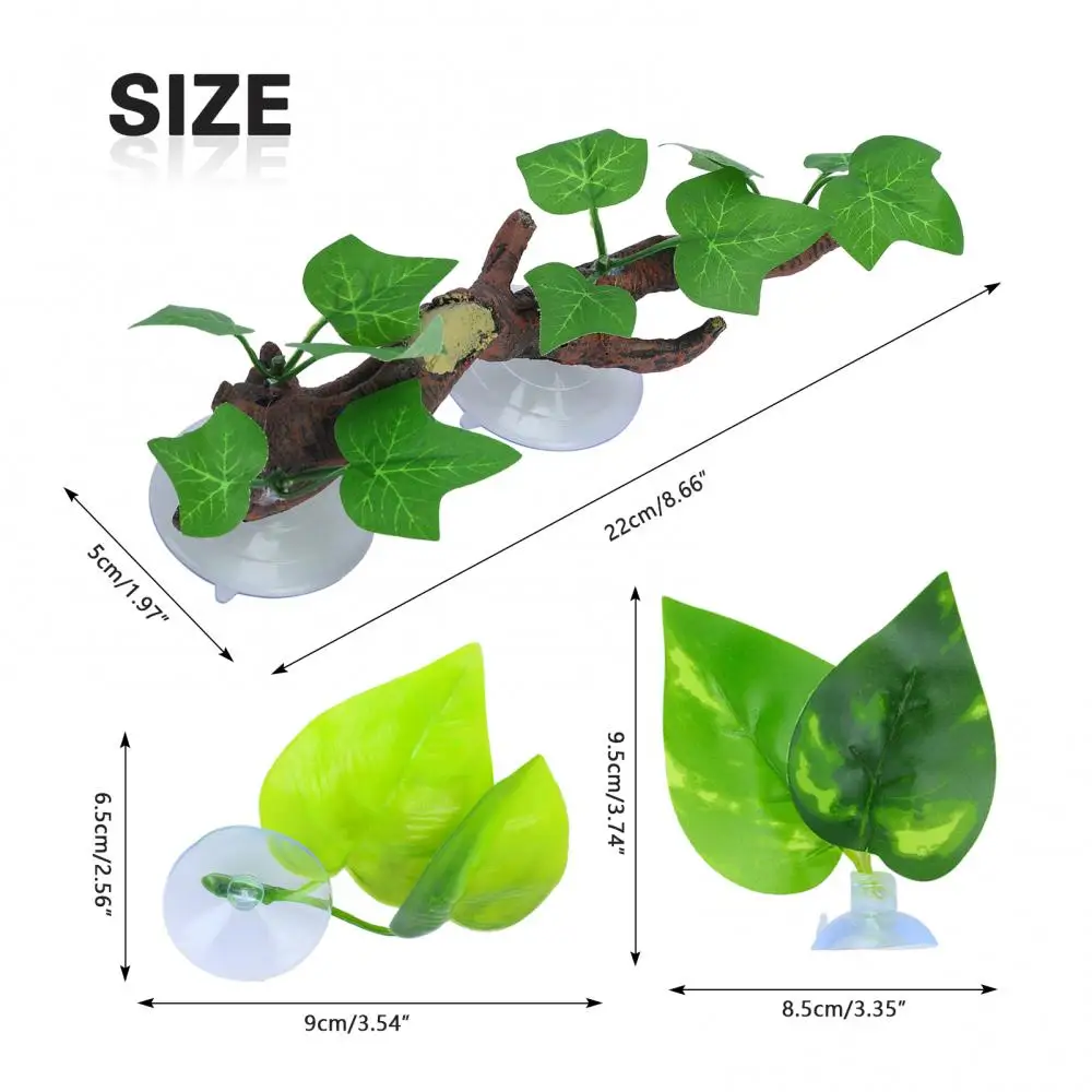 Искусственные рептилии ствол дерева ветки листья имитация виноградной лозы