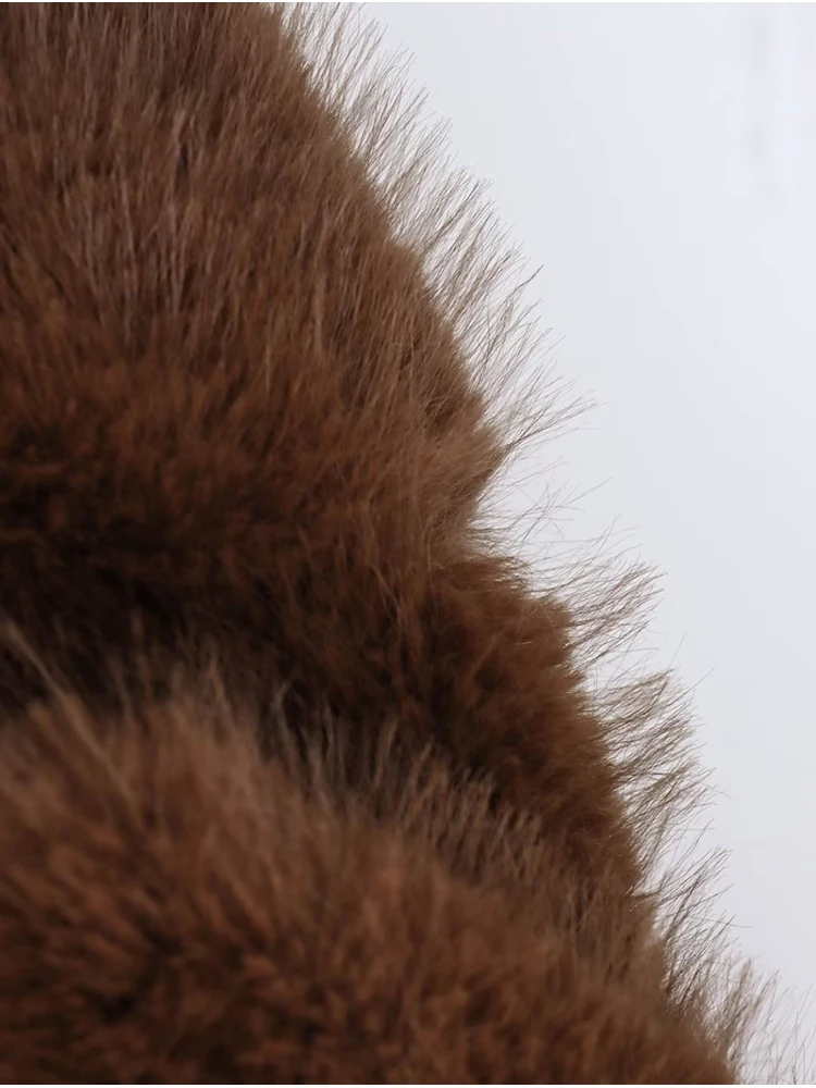 Новинка 2024 осенне-зимняя женская куртка из искусственного меха модное пушистое