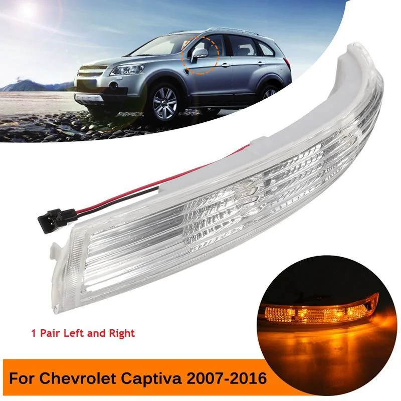 

2Pcs Car Rearview Mirror Turn Signal Light LED Rear View Mirrors Lamp Blinker Light 12V For Chevrolet Captiva 2007-2016