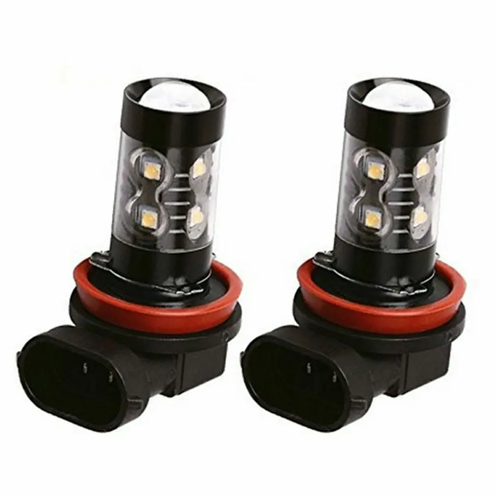 

2pcs H16 Automotive LED Fog Lights 50W 1100LM High-power Anti-fog Lights For Replacement Of Letter Headlights And Fog Lights Etc