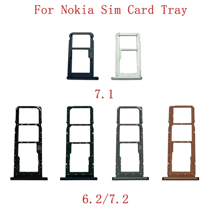 Лоток для SIM-карты слот Nokia 7 1 6 2 лоток карты памяти MicroSD Sim-карты держатель запасные