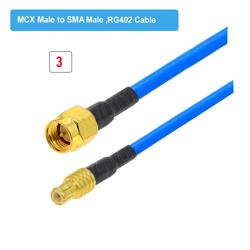 1 шт. SMA к MCX RG402 кабель RP-SMA/SMA гнездо штекер прямо/прямой угол 90 ° Высокочастотная