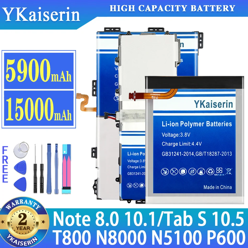 

YKaiserin Battery SP3676B1A For Samsung Galaxy Tab S 10.5 T800 Note 10.1 GT N8000 Note 8.0 GT N5100 Note 10.1 SM P600 Batterij