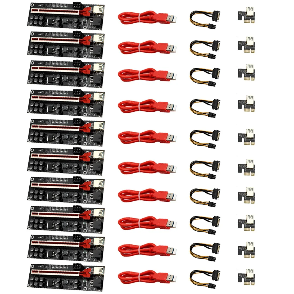 

Видеокарта VER011S PCI-E, 1X до 16X, USB 3,0, 60 см, 10 твердых светодиодный денсаторов