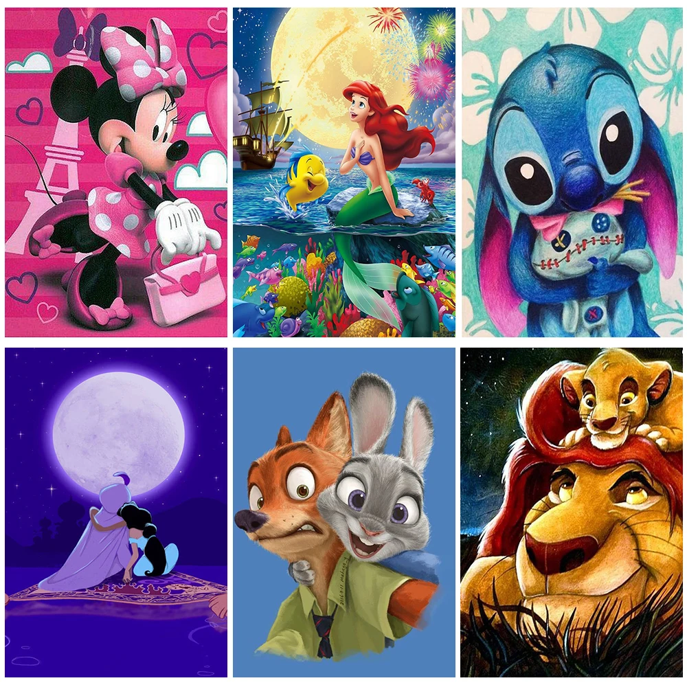 

Алмазная 5D картина «сделай сам» Disney, вышивка крестиком, мультяшное животное, домашний декор, стразы, Микки Маус, алмазная вышивка