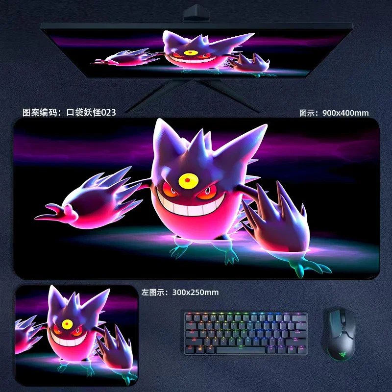 

Новый большой коврик для мыши с покемоном из аниме Gengar Mewtwo Eevee XXL, коврик для мыши для компьютера, ноутбука, коврик для клавиатуры, игровые аксессуары, Настольный коврик