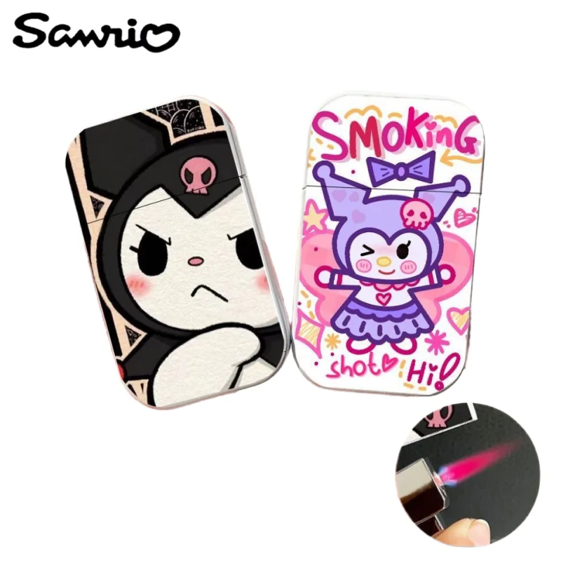 

Hello Kitty Kuromi My Melody New Anime Peripheral Kawaii Cute Cartoon Windproof Lighter Creative Bar KTV Cigarette Lighter Gift