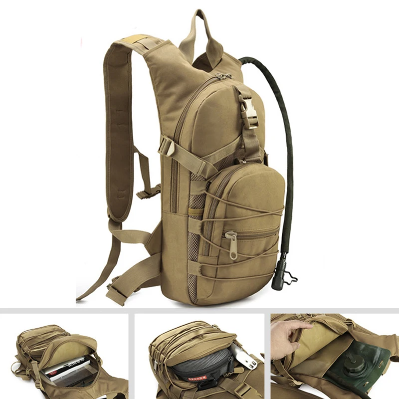 

Lightweight Hydration Camping Rucksack Hiking Tactical Bag Survival Pouch Backpack Daypack Bicycle Backpack Camel Military Water