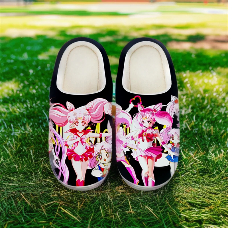 Тапочки для женщин и девочек унисекс аниме тапочки Сейлор Мун чибиуса милая