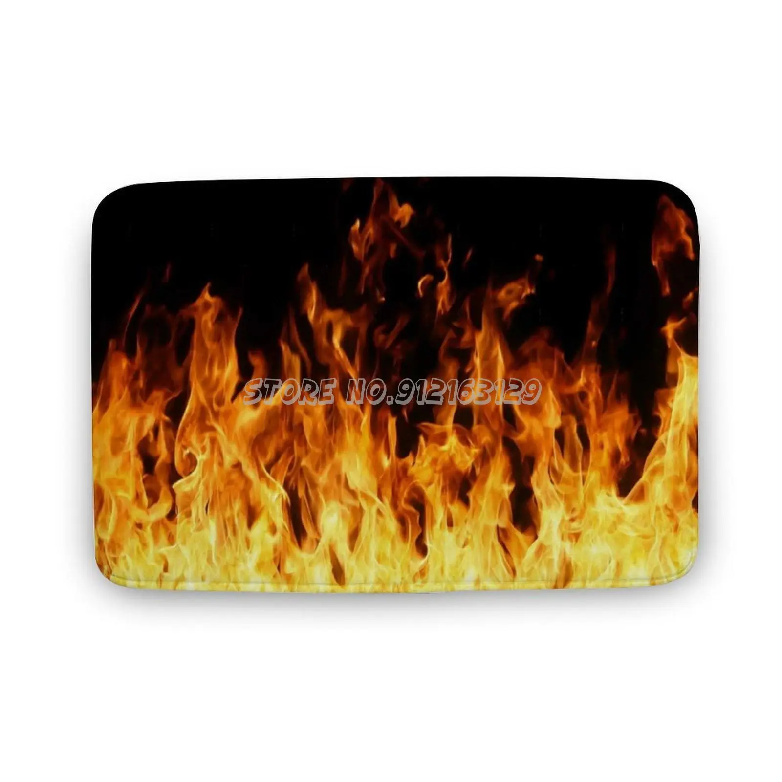 

Fire Flames Floor Mat Anti Slip Rugs Home Bedroom Foot Mat Fire Flame Fire Flame Fire Flames Flames Hot Hell Burn Red Yellow