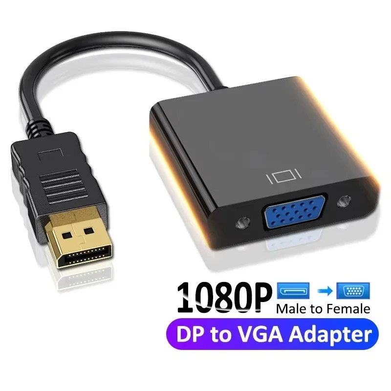 Кабель-адаптер DisplayPort Display Port DP к VGA подходит для ноутбука HDVD проектора DTV TV мужской