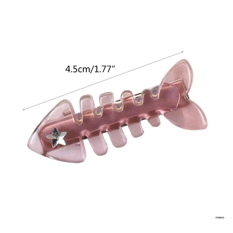Эстетические заколки для волос Акриловая заколка в стиле рыбки 2000-х годов