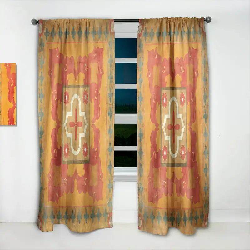 

Moroccan Tiles Collage III' Bohemian & Eclectic Curtain Panel