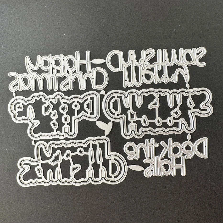 Новинка 2024 рождественский алфавит вырубные штампы для скрапбукинга распродажа