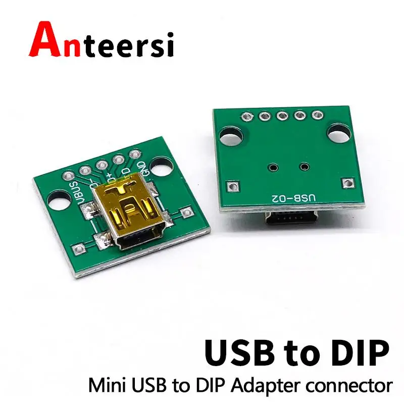 

10 шт., Мини USB адаптер для DIP-адаптера