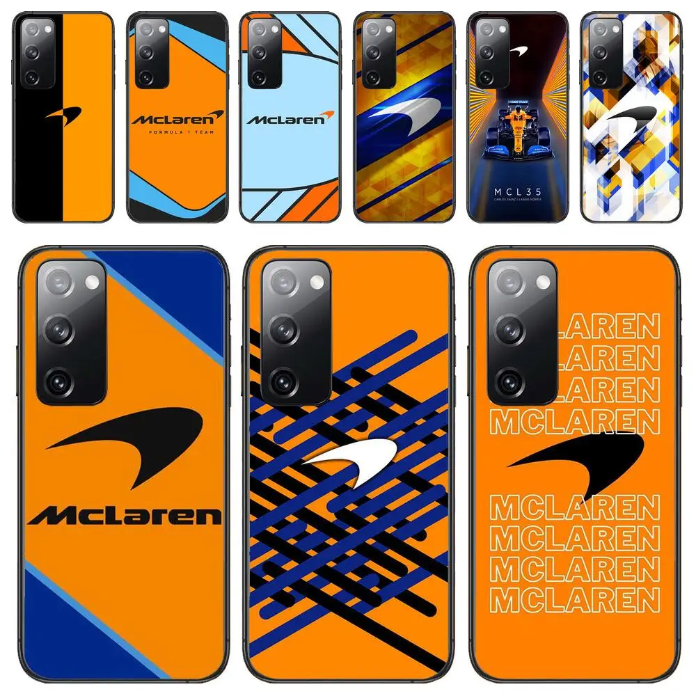 

McLaren Fashion Black Phone Case For Samsung Galaxy S23 S21 S10 S30 S20 S22 S8 S9 S30 Pro Plus Ultra Fe Luxury Design New Cover