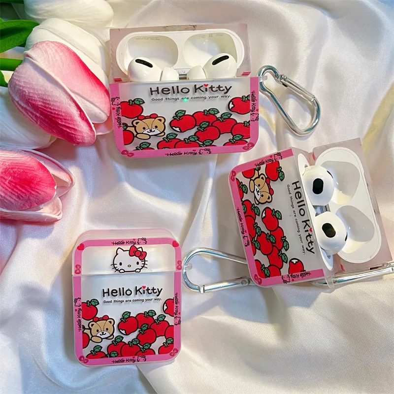 

Cartoon Kitty Cat KT Case for Apple AirPods 1 2 3 Pro Cases Cover IPhone Bluetooth Earbuds Earphone Air Pod Pods Case