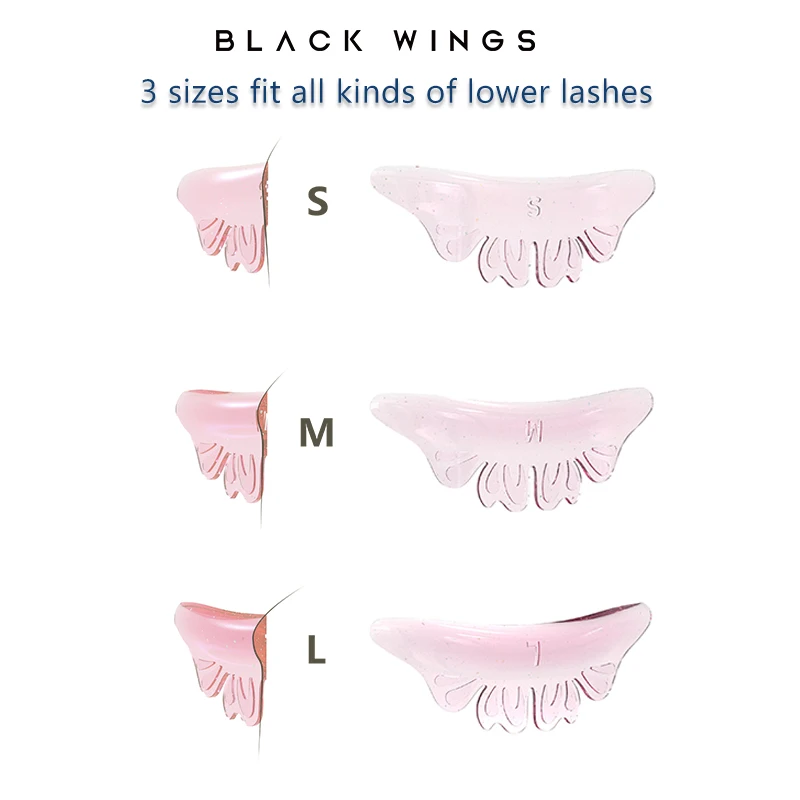 BLACKWINGS 3 размера: силиконовые подушечки для ламинирования ресниц, аксессуары для завивки ресниц, патчи под глаза, профессиональный инструмент для красоты (art.: 3920d9fc0f017) - 3920d9fc0f017