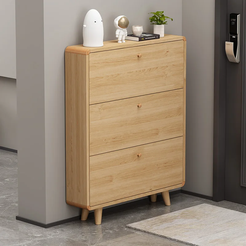 

Modern Wood Shoe Cabinets Clothes Storage Dust Proof Shoe Rack Doors Expandable Designs Muebles Hogar Furniture Entrance Hall